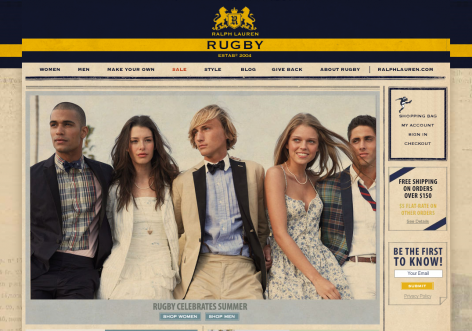 Rugby - inspirierende E-Commerce Designs