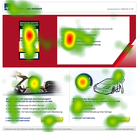 Landingpage AXA Heatmap