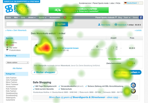 Trust-Elemente Heatmap unten