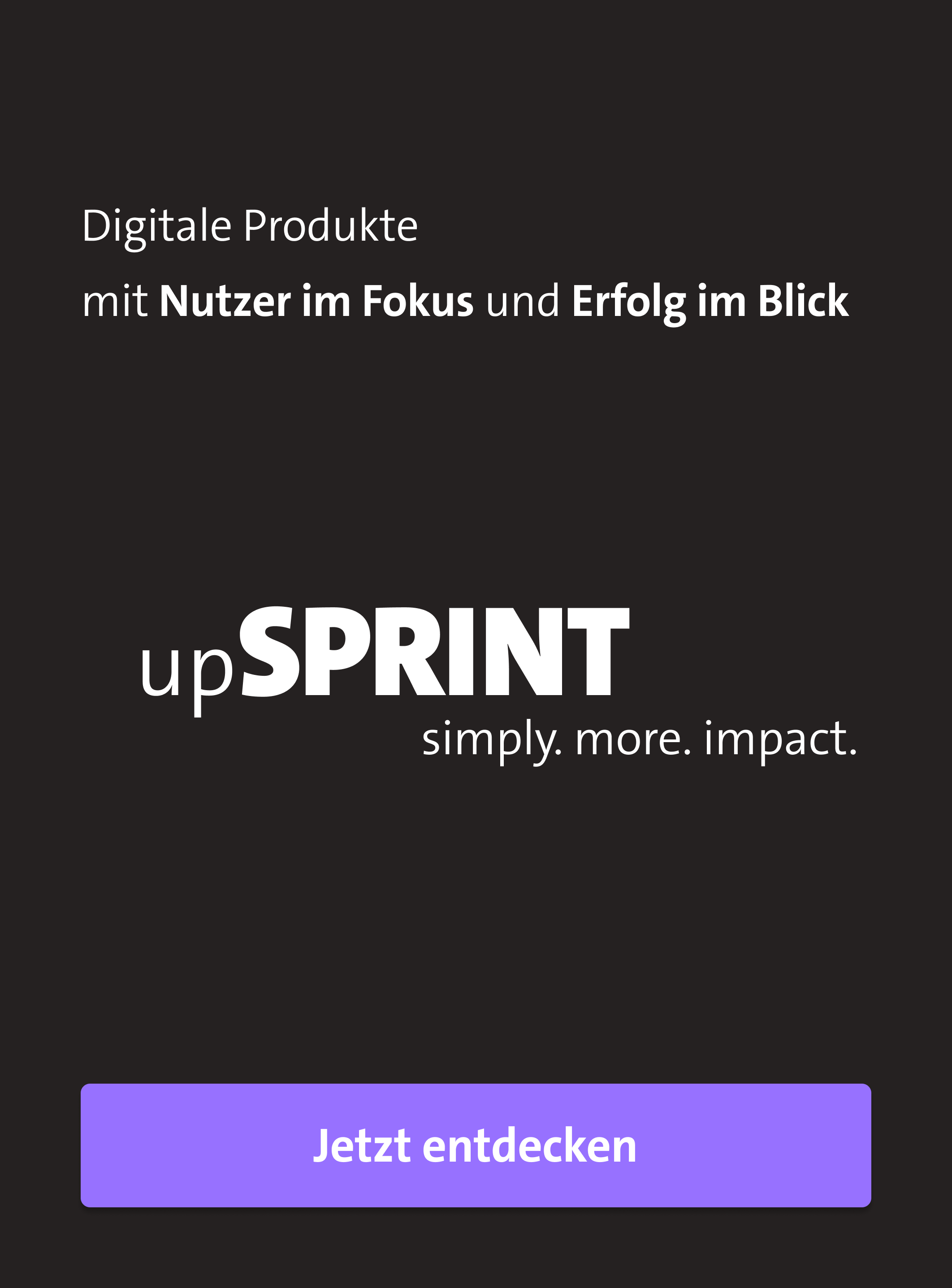 upsprint.de - Digitale Produkte mit Nutzer im Fokus und Erfolg im Blick